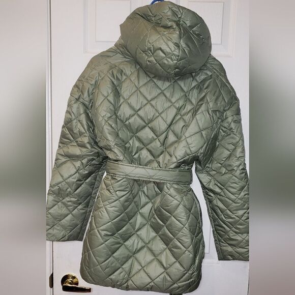 BTFBM NWT Hooded, Quilted, Puffer Coat, Silvery Blue - Picture 2 of 10